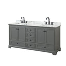 Deborah 72" Free Standing Double Vanity Set with Wood Cabinet and Marble Vanity Top - image 2
