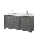Deborah 72" Free Standing Double Vanity Set with Wood Cabinet and Marble Vanity Top - image 10