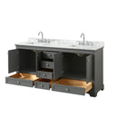 Deborah 72" Free Standing Double Vanity Set with Wood Cabinet and Marble Vanity Top - image 16