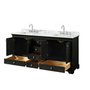 Deborah 72" Free Standing Double Vanity Set with Wood Cabinet and Marble Vanity Top - image 17