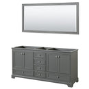 Deborah 71" Free Standing Double Wood Vanity Cabinet Only with Mirror - Less Vanity Top - image 1