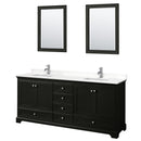 Deborah 80" Free Standing Double Basin Vanity Set with Cabinet, Quartz Vanity Top, and Framed Mirror - image 8