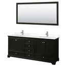 Deborah 80" Free Standing Double Basin Vanity Set with Cabinet, Quartz Vanity Top, and Framed Mirror - image 8