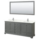 Deborah 80" Free Standing Double Basin Vanity Set with Cabinet, Quartz Vanity Top, and Framed Mirror - image 13
