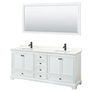 Deborah 80" Free Standing Double Basin Vanity Set with Cabinet, Quartz Vanity Top, and Framed Mirror - image 15