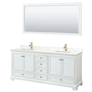 Deborah 80" Free Standing Double Basin Vanity Set with Cabinet, Quartz Vanity Top, and Framed Mirror - image 18