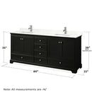 Deborah 80" Free Standing Double Basin Vanity Set with Cabinet, Quartz Vanity Top, and Medicine Cabinet - image 6