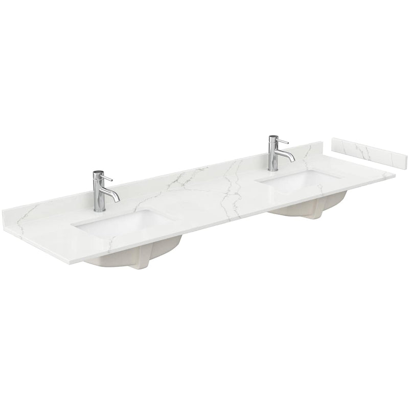Deborah 80" Free Standing Double Basin Vanity Set with Cabinet and Quartz Vanity Top - image 4
