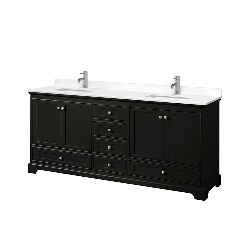 Deborah 80" Free Standing Double Basin Vanity Set with Cabinet and Quartz Vanity Top - image 7