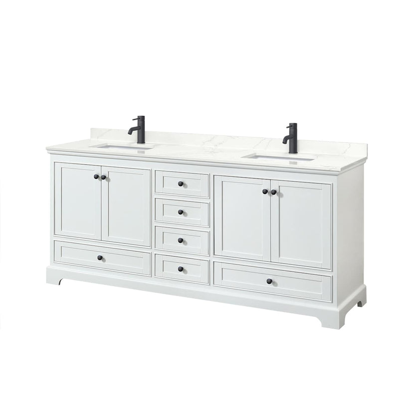 Deborah 80" Free Standing Double Basin Vanity Set with Cabinet and Quartz Vanity Top - image 13