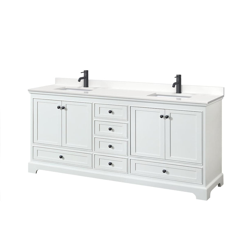 Deborah 80" Free Standing Double Basin Vanity Set with Cabinet and Quartz Vanity Top - image 14