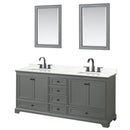 Deborah 80" Free Standing Double Basin Vanity Set with Cabinet, Quartz Vanity Top, and Framed Mirror - image 10