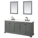 Deborah 80" Free Standing Double Basin Vanity Set with Cabinet, Quartz Vanity Top, and Framed Mirror - image 12