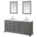 Deborah 80" Free Standing Double Basin Vanity Set with Cabinet, Quartz Vanity Top, and Framed Mirror - image 14