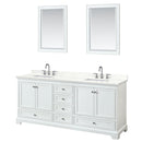 Deborah 80" Free Standing Double Basin Vanity Set with Cabinet, Quartz Vanity Top, and Framed Mirror - image 20
