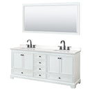 Deborah 80" Free Standing Double Basin Vanity Set with Cabinet, Quartz Vanity Top, and Framed Mirror - image 17