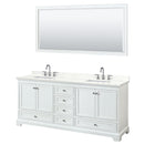 Deborah 80" Free Standing Double Basin Vanity Set with Cabinet, Quartz Vanity Top, and Framed Mirror - image 20