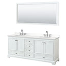 Deborah 80" Free Standing Double Basin Vanity Set with Cabinet, Quartz Vanity Top, and Framed Mirror - image 21