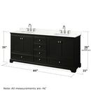 Deborah 80" Free Standing Double Basin Vanity Set with Cabinet, Quartz Vanity Top, and Medicine Cabinet - image 7