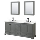 Deborah 80" Free Standing Double Basin Vanity Set with Cabinet, Quartz Vanity Top, and Medicine Cabinet - image 12