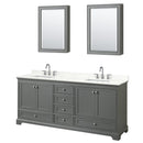 Deborah 80" Free Standing Double Basin Vanity Set with Cabinet, Quartz Vanity Top, and Medicine Cabinet - image 13