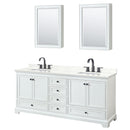 Deborah 80" Free Standing Double Basin Vanity Set with Cabinet, Quartz Vanity Top, and Medicine Cabinet - image 15