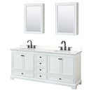 Deborah 80" Free Standing Double Basin Vanity Set with Cabinet, Quartz Vanity Top, and Medicine Cabinet - image 17