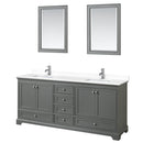 Deborah 80" Free Standing Double Basin Vanity Set with Cultured Marble Vanity Top and Framed Mirror - image 16