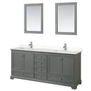 Deborah 80" Free Standing Double Basin Vanity Set with Cultured Marble Vanity Top and Framed Mirror - image 17