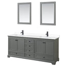 Deborah 80" Free Standing Double Basin Vanity Set with Cultured Marble Vanity Top and Framed Mirror - image 18