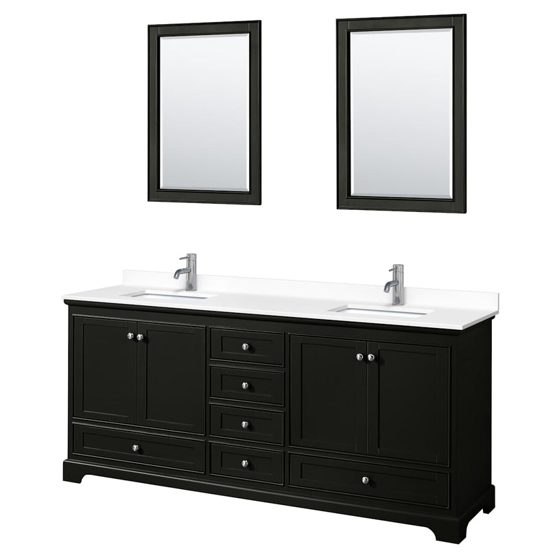 Deborah 80" Free Standing Double Basin Vanity Set with Cultured Marble Vanity Top and Framed Mirror - image 19