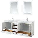 Deborah 80" Free Standing Double Basin Vanity Set with Cultured Marble Vanity Top and Framed Mirror - image 21