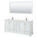 Deborah 80" Free Standing Double Basin Vanity Set with Cultured Marble Vanity Top and Framed Mirror - image 11