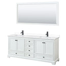 Deborah 80" Free Standing Double Basin Vanity Set with Cultured Marble Vanity Top and Framed Mirror - image 15