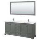 Deborah 80" Free Standing Double Basin Vanity Set with Cultured Marble Vanity Top and Framed Mirror - image 17