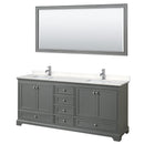 Deborah 80" Free Standing Double Basin Vanity Set with Cultured Marble Vanity Top and Framed Mirror - image 18