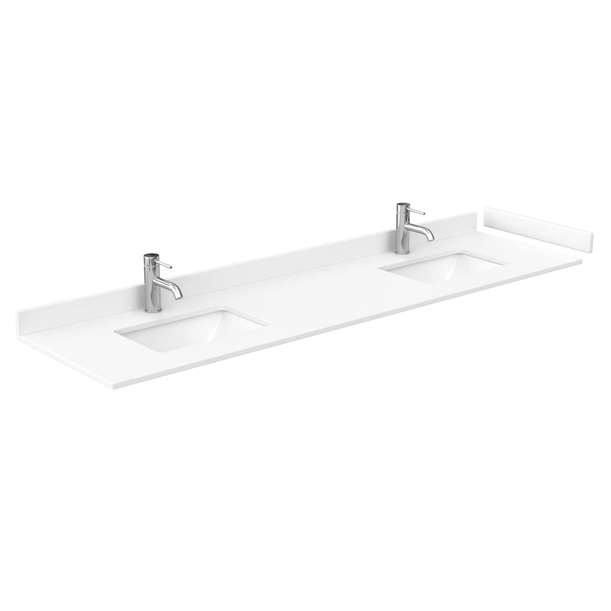 Deborah 80" Free Standing Double Basin Vanity Set with Cultured Marble Vanity Top and Framed Mirror