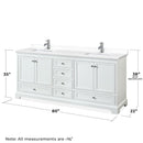 Deborah 80" Free Standing Double Basin Vanity Set with Cultured Marble Vanity Top and Framed Mirror - image 8