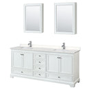 Deborah 80" Free Standing Double Basin Vanity Set with Cultured Marble Vanity Top and Framed Mirror - image 10