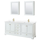 Deborah 80" Free Standing Double Basin Vanity Set with Cultured Marble Vanity Top and Framed Mirror - image 12