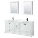 Deborah 80" Free Standing Double Basin Vanity Set with Cultured Marble Vanity Top and Framed Mirror - image 14