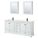 Deborah 80" Free Standing Double Basin Vanity Set with Cultured Marble Vanity Top and Framed Mirror - image 16