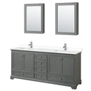 Deborah 80" Free Standing Double Basin Vanity Set with Cultured Marble Vanity Top and Framed Mirror - image 17
