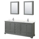 Deborah 80" Free Standing Double Basin Vanity Set with Cultured Marble Vanity Top and Framed Mirror - image 18