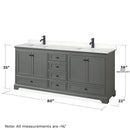 Deborah 80" Free Standing Double Basin Vanity Set with Cultured Marble Vanity Top - image 5