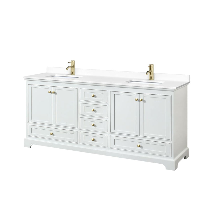 Deborah 80" Free Standing Double Basin Vanity Set with Cultured Marble Vanity Top - image 10