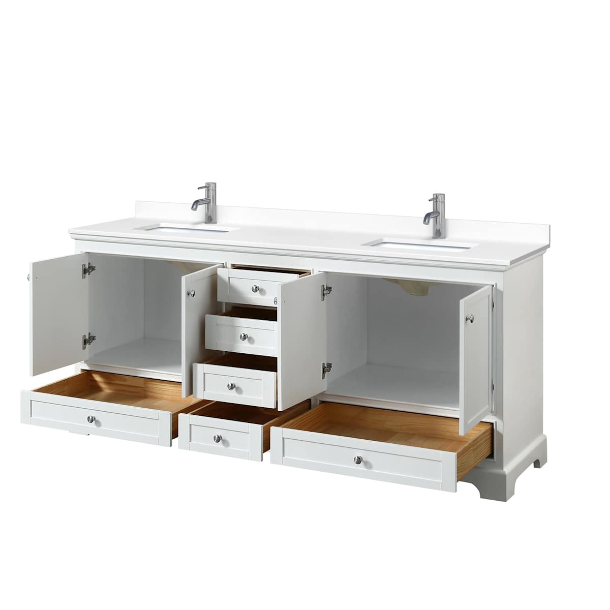 Deborah 80" Free Standing Double Basin Vanity Set with Cultured Marble Vanity Top - image 19