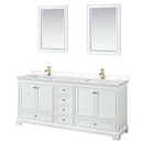 Deborah 80" Free Standing Double Vanity Set with Wood Cabinet, Marble Vanity Top, and Framed Mirror - image 11