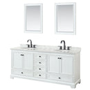 Deborah 80" Free Standing Double Vanity Set with Wood Cabinet, Marble Vanity Top, and Framed Mirror - image 12