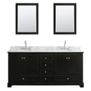 Deborah 80" Free Standing Double Vanity Set with Wood Cabinet, Marble Vanity Top, and Framed Mirror - image 14